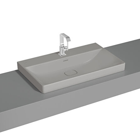 VitrA Metropole 7527B076-0973 Çanak Lavabo, 80cm, Mat Taş Gri